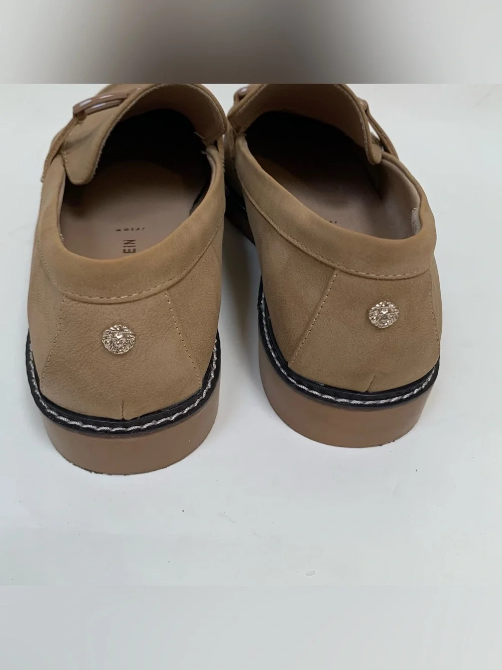 Anne Klein Arlene Tan Chain Link Loafers Womens 10 iFlex Lug Sole AKEARLENE
